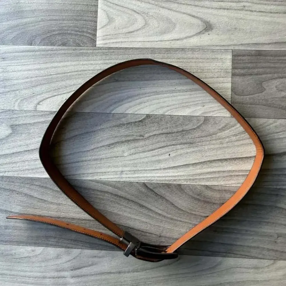 Y2K Reversible Belt Size 34-36 Brown Black Faux Leather